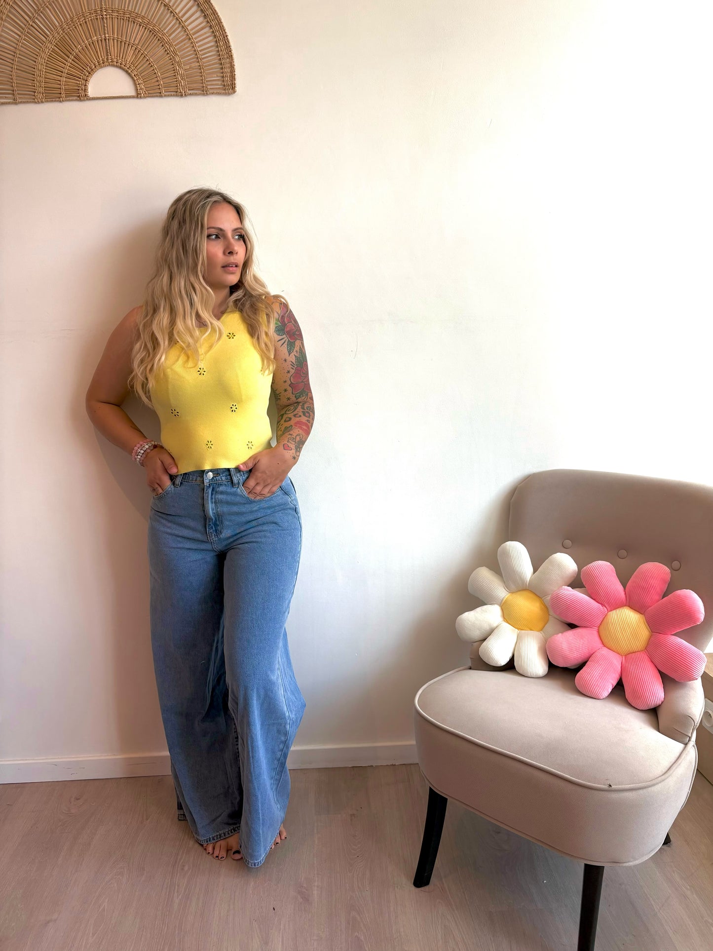 Jeans Wide legs cœur