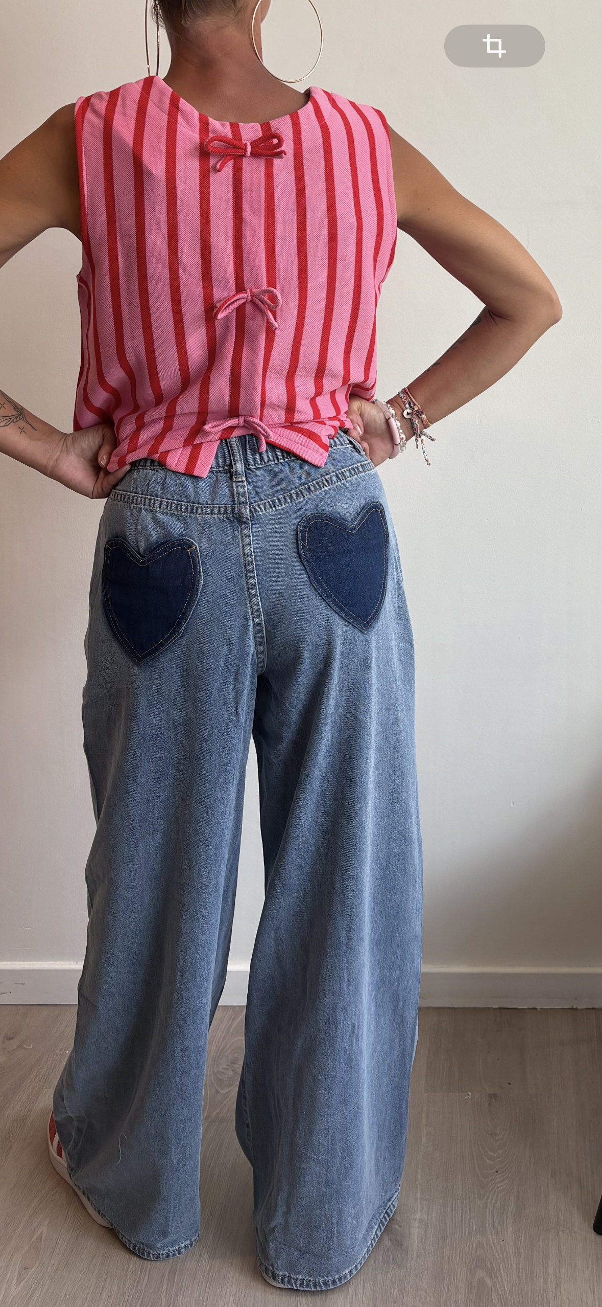 Jeans Wide legs cœur