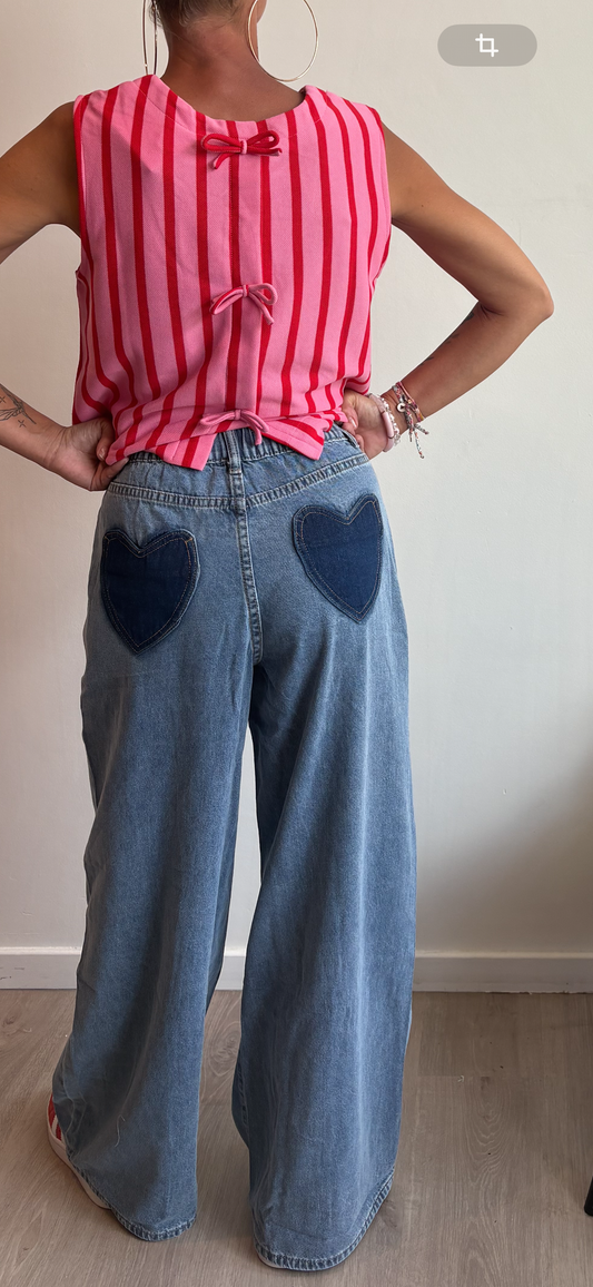 Jeans Wide legs cœur