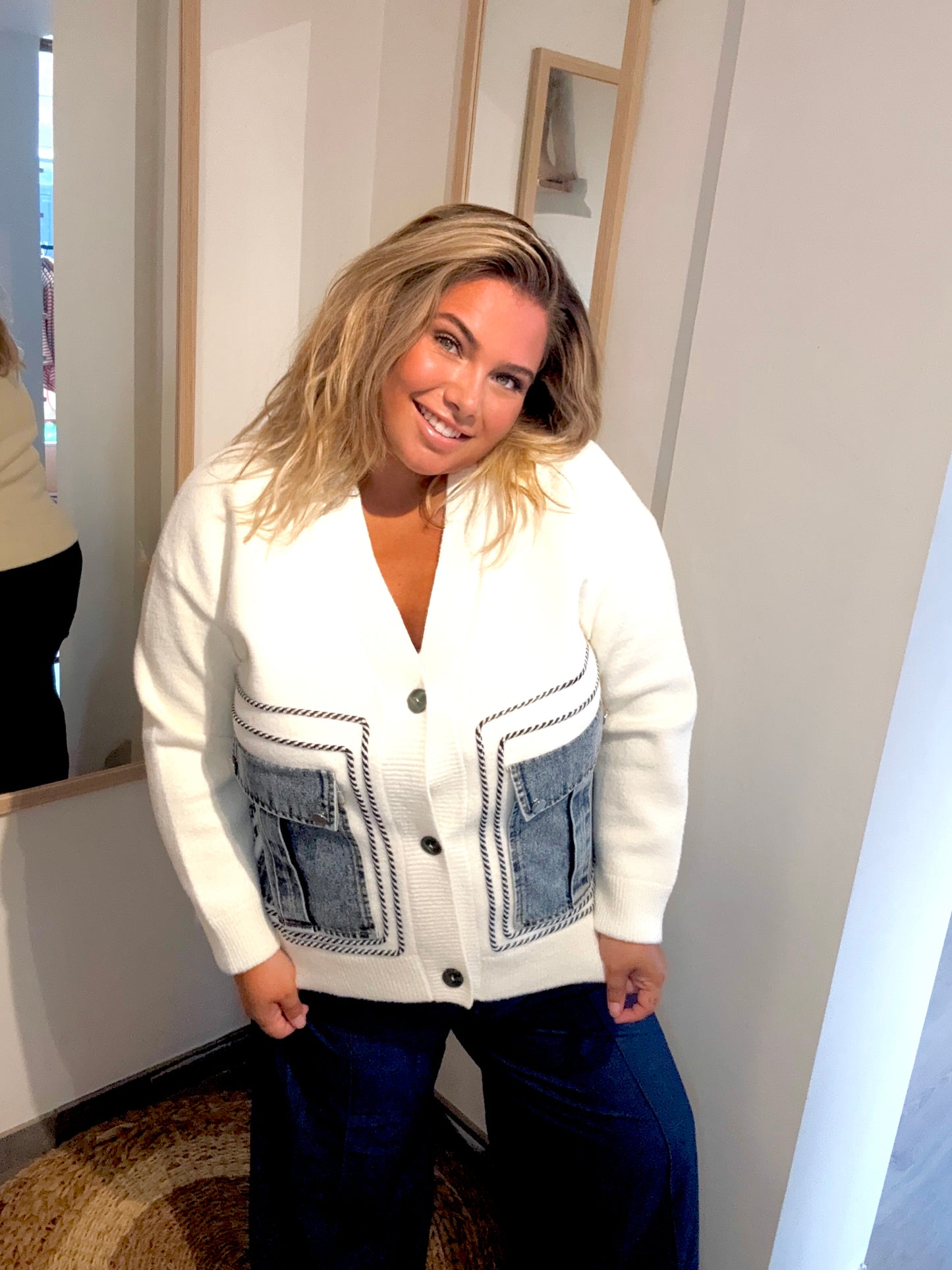 Gilet poche denim