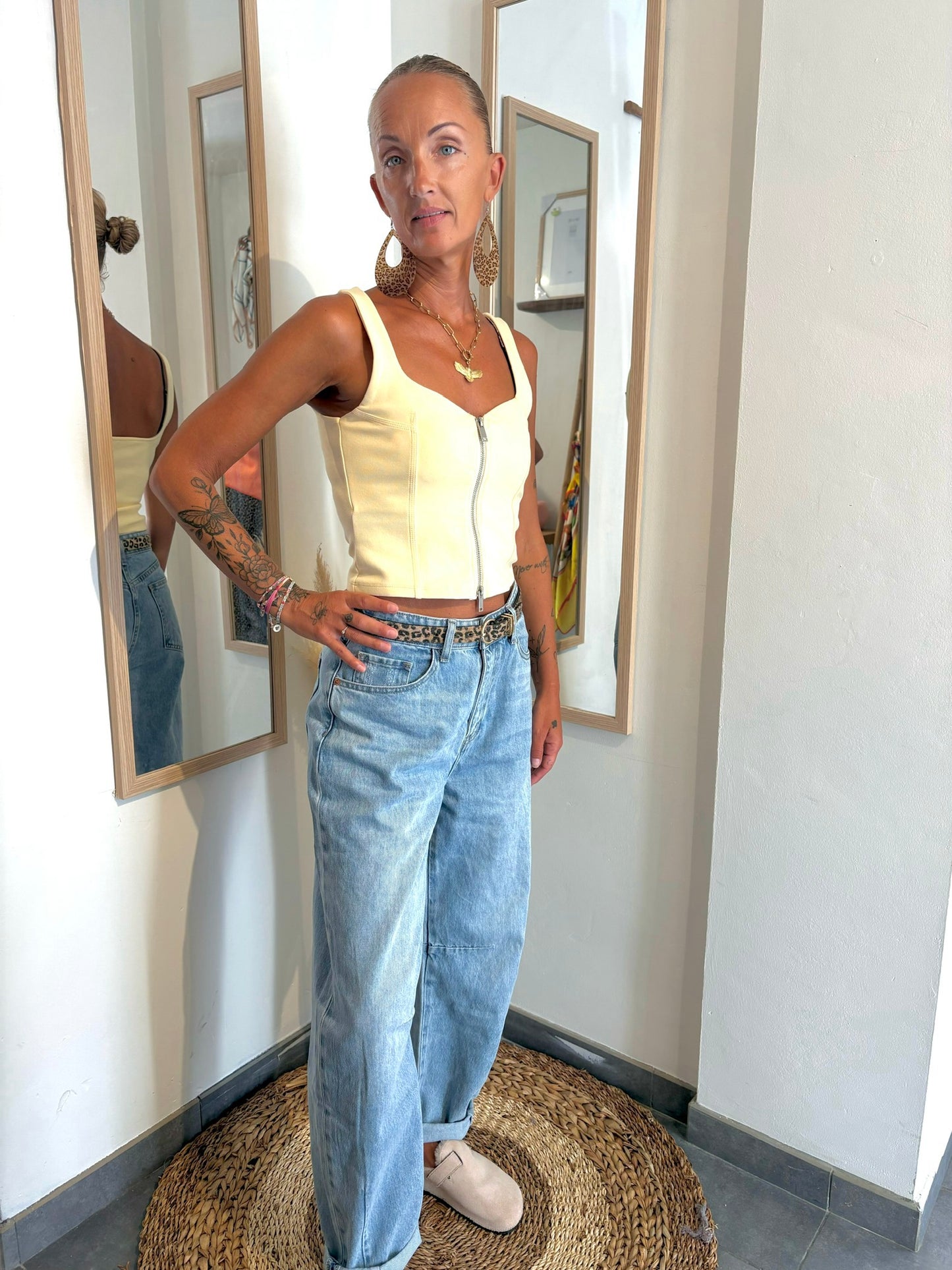 Jeans ballon clair