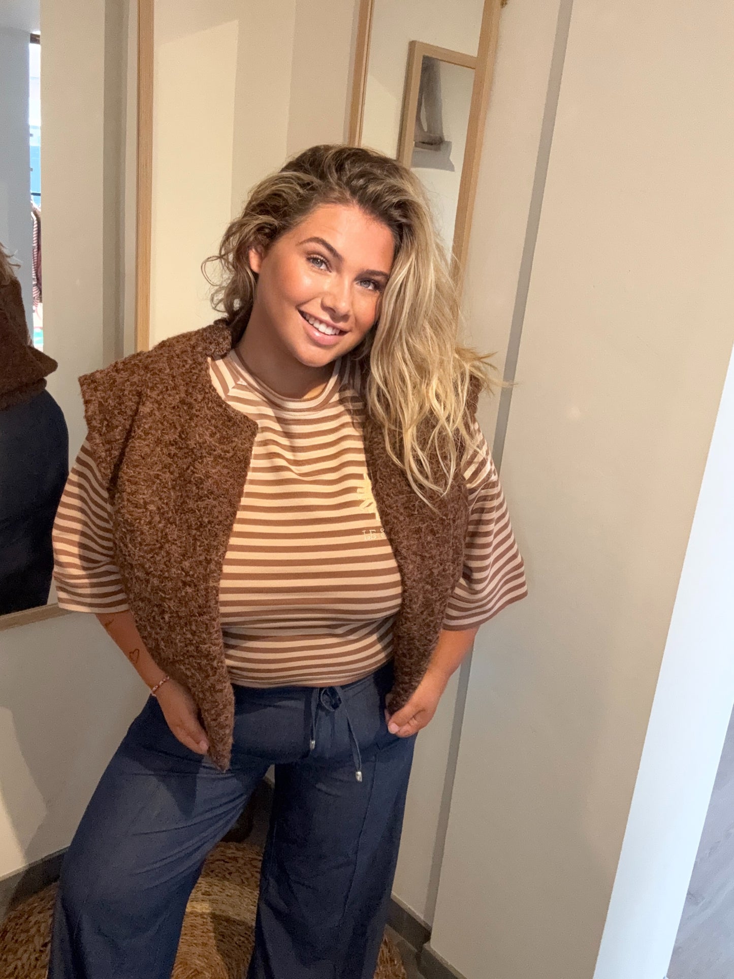 Veste en maille bouclée