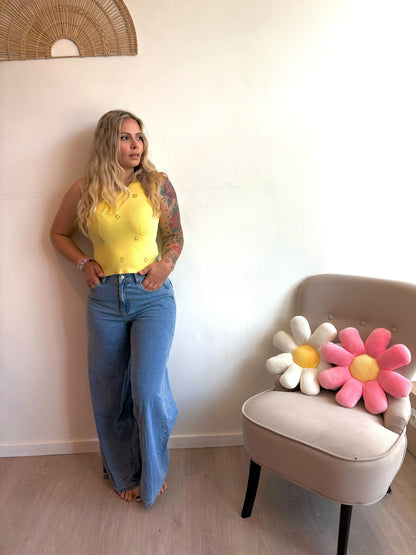Haut fleurs jaune