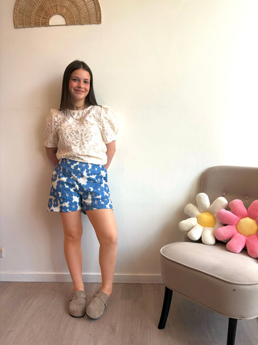 Short à fleurs