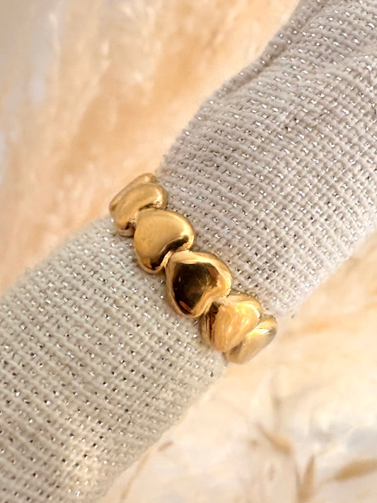 Bague cœur doré