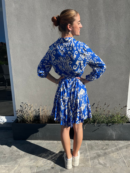 Robe bleu courte