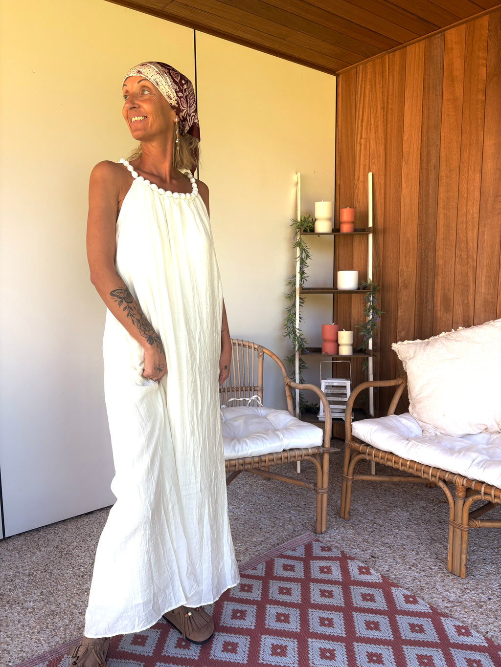 Robe bohème blanche