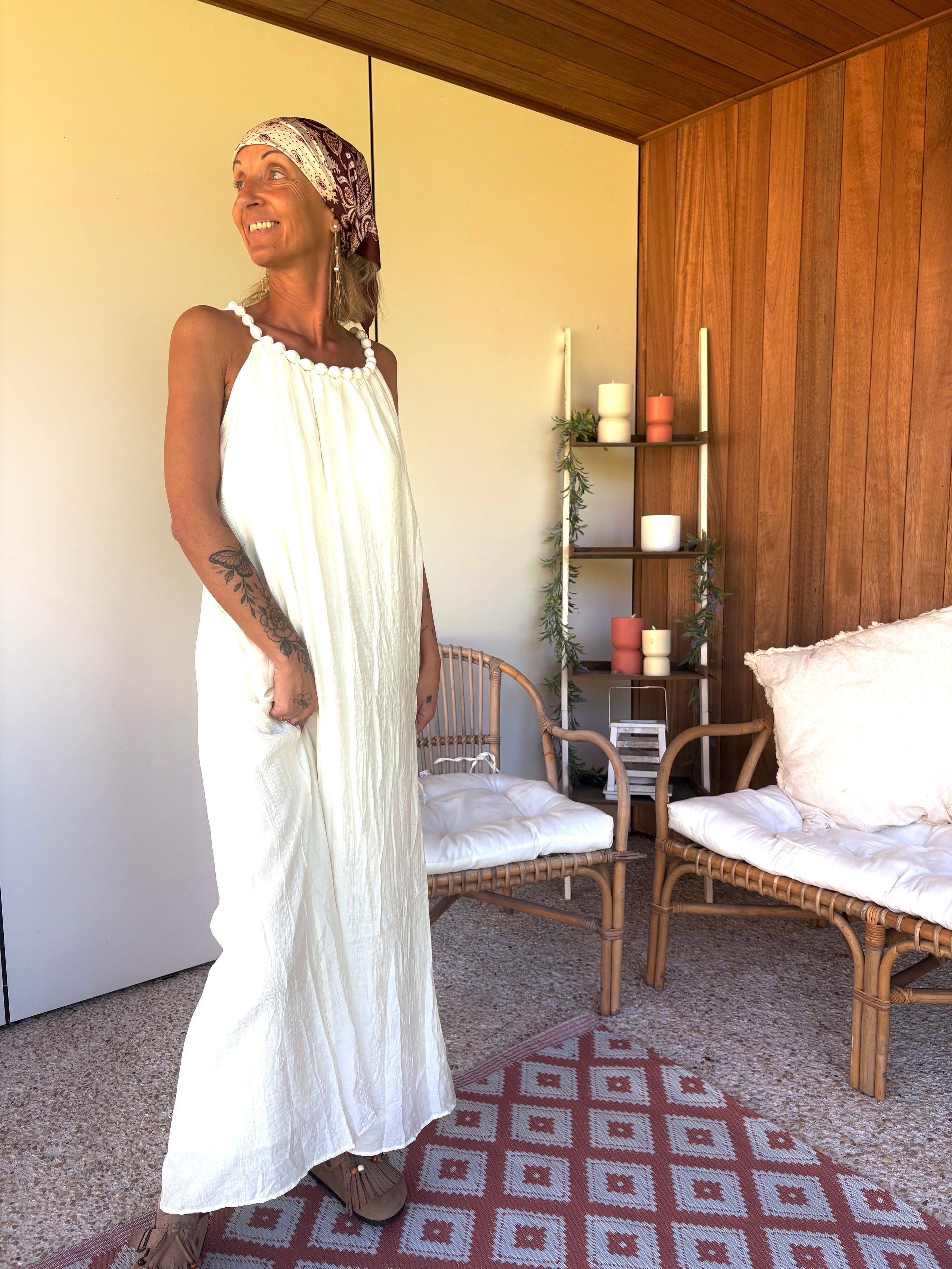 Robe bohème blanche