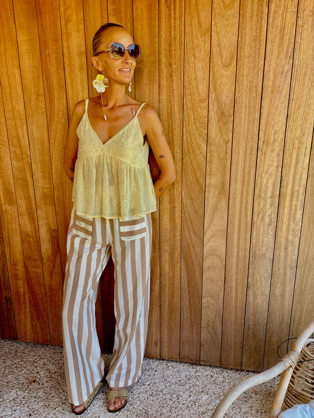 Pantalon rayé