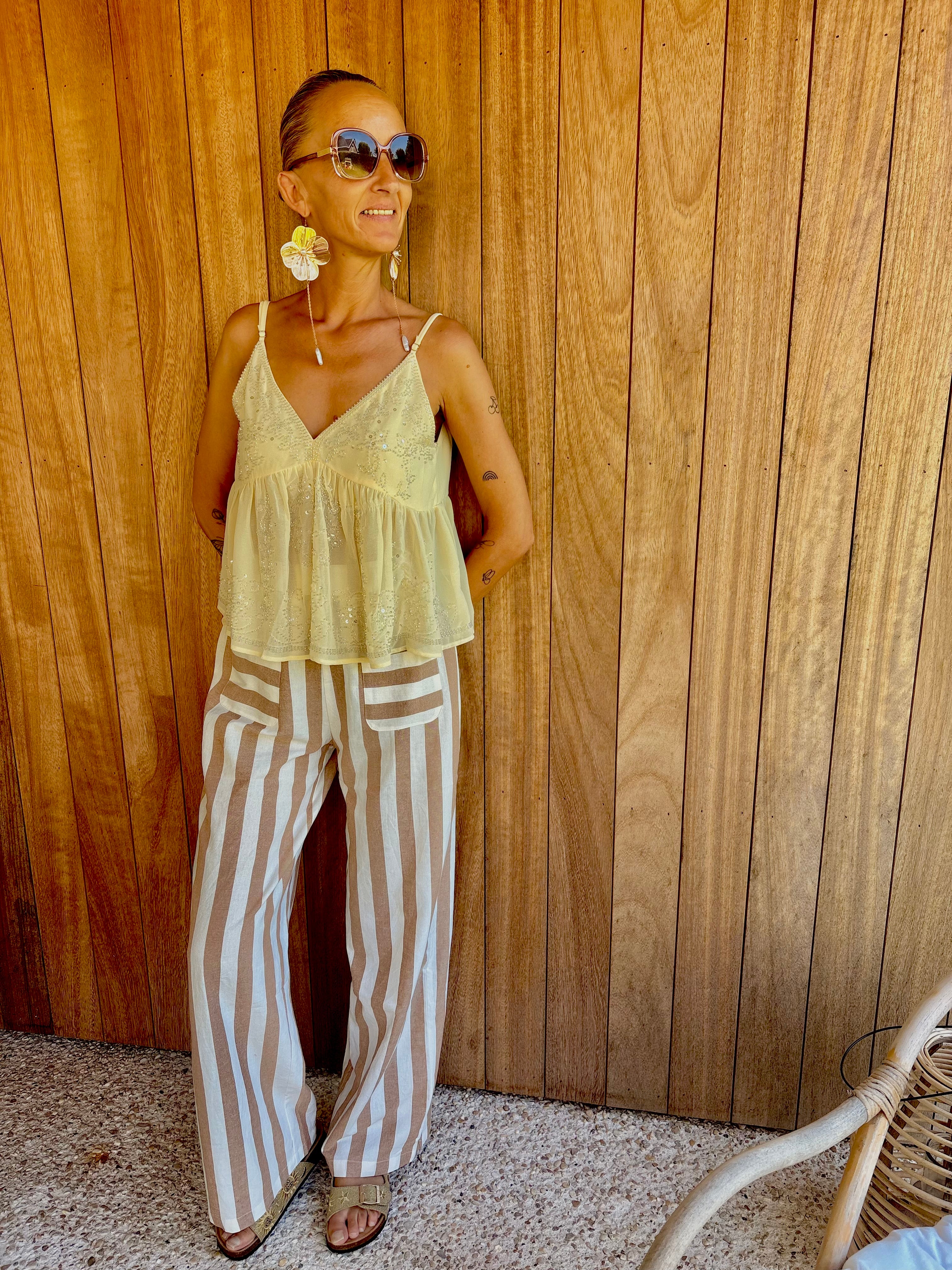 Pantalon rayé